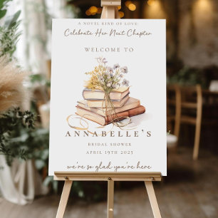 New Chapter Bridal Shower Welcome Sign Template