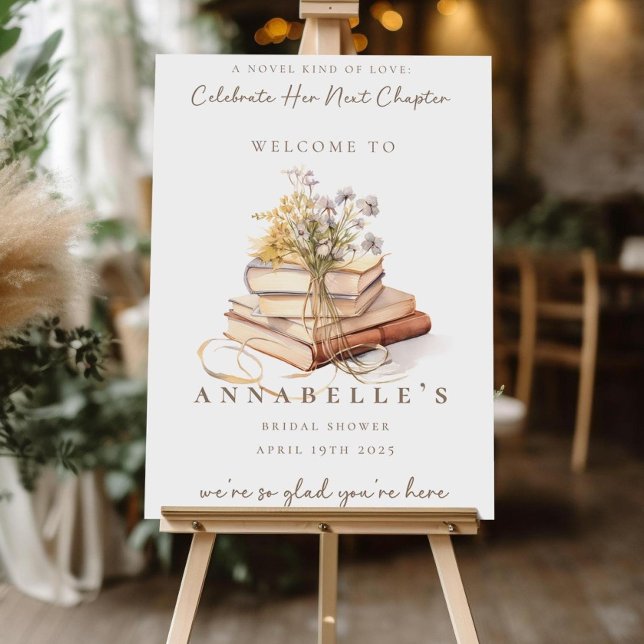 New Chapter Bridal Shower Welcome Sign Template (Creator Uploaded)