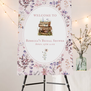 New chapter bridal shower wildflower welcome sign