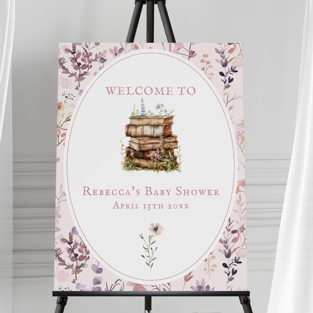 New chapter bridal shower wildflower welcome sign (Creator Uploaded)