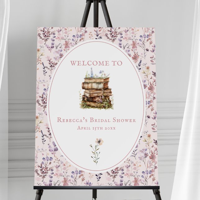 New Chapter Bridal Shower Wildflower Welcome Sign (Creator Uploaded)