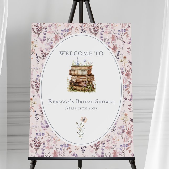 New Chapter Bridal Shower Wildflower Welcome Sign (Creator Uploaded)