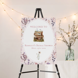 New chapter bridal shower wildflower welcome sign