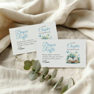 New Chapter Brunch Book Baby Shower Diaper Raffle Enclosure Card