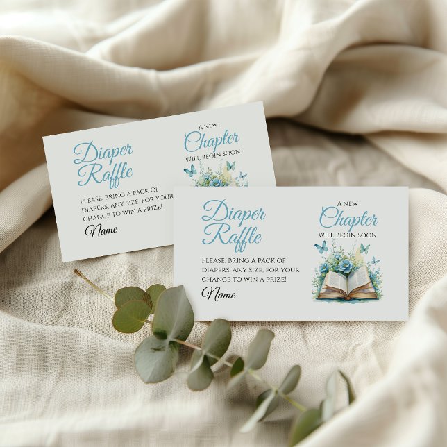 New Chapter Brunch Book Baby Shower Diaper Raffle Enclosure Card (Creator Uploaded)