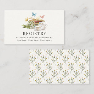 New Chapter Butterfly Wedding Gift Registry Enclosure Card