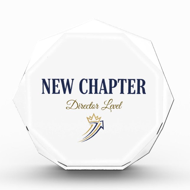 New Chapter Director Level Acrylic Award (Front)