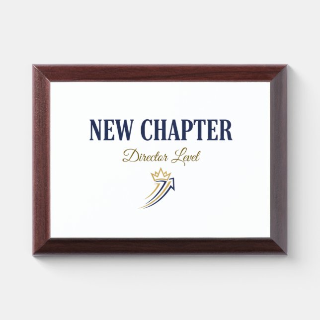 New Chapter Director Level Award Plaque (Horizontal)