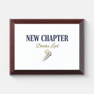 New Chapter Director Level Executive Promotion Award Plaque