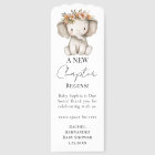 New Chapter elephant Baby Shower Favor Bookmark