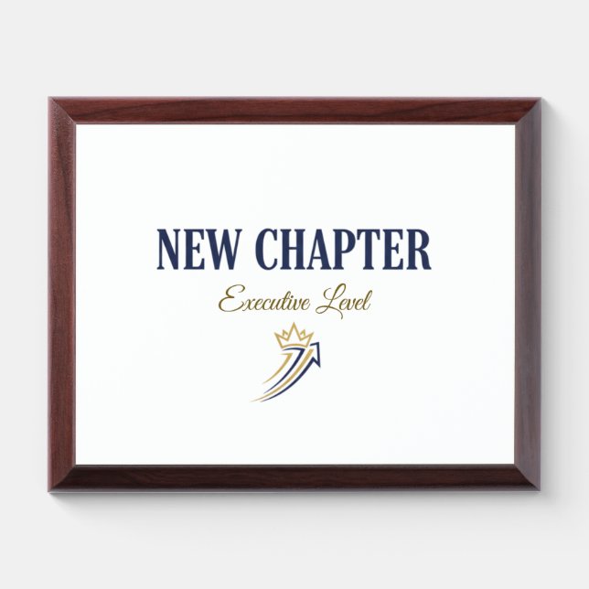 New Chapter Executive Level Award Plaque (Horizontal)