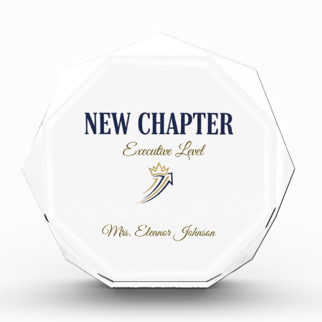 New Chapter Executive Level Personalized Acrylic Award (Front)