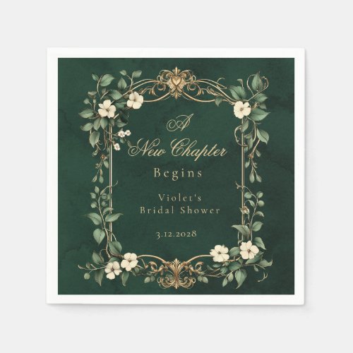 New Chapter Fantasy Book Lovers Bridal Shower Napkins