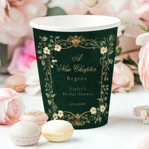 New Chapter Fantasy Book Lovers Bridal Shower Paper Cups