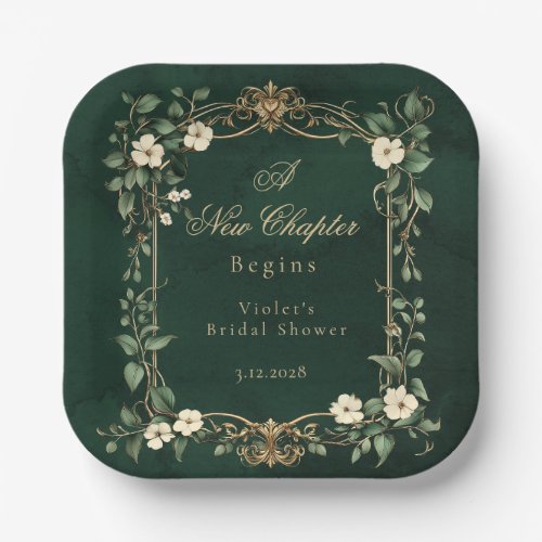 New Chapter Fantasy Book Lovers Bridal Shower Paper Plates