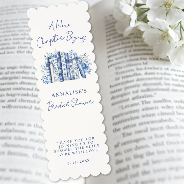 New Chapter Floral Book Bridal Shower Bookmarks (New Chapter Floral Book Bridal Shower Bookmarks)