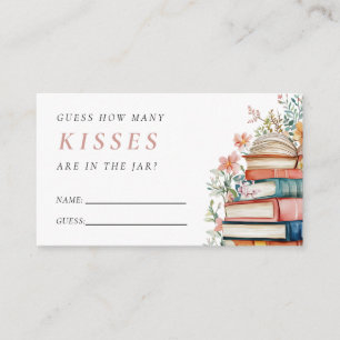 New Chapter How Many Kisses Bridal Shower Enclosure Card