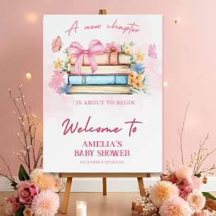 New chapter is about to begin Baby Shower Welcome  Foam Board