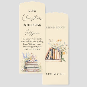 New Chapter Librarian Retirement Personalized Bookmarks