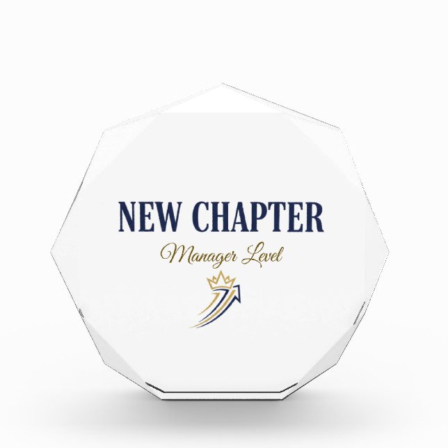 New Chapter Manager Level Acrylic Award (Front)