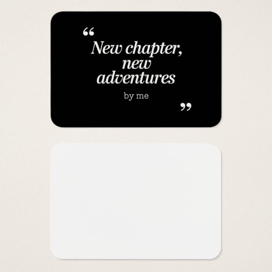 New Chapter, New Adventures Design by Me (Front & Back)