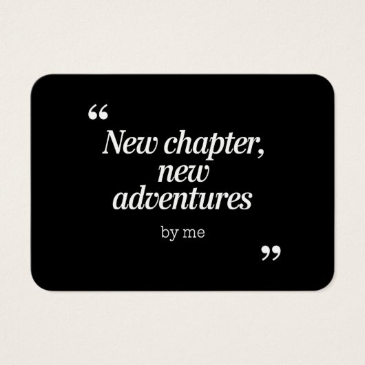 New Chapter, New Adventures Design by Me (Front)