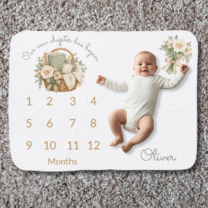 New Chapter Newborn Milestone Baby Blanket