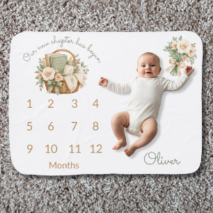 New Chapter Newborn Milestone Baby Blanket