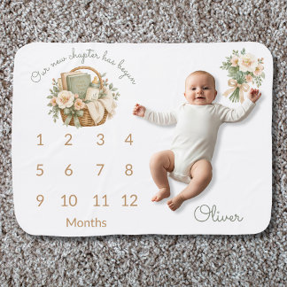 New Chapter Newborn Milestone Baby Blanket