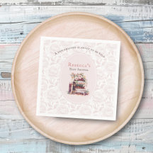 New chapter old books baby shower pale blush peony