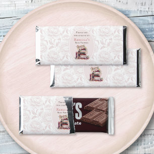 New chapter old books baby shower thank you hershey bar favors