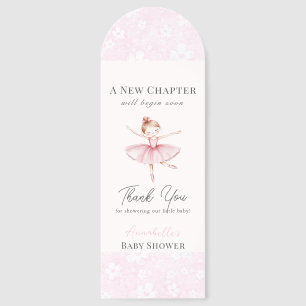 New Chapter pink Baby Shower Ballerina Bookmarks