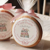 New Chapter Pink bow Storybook Baby Shower Sugar Cookie