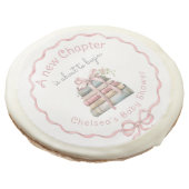 New Chapter Pink bow Storybook Baby Shower Sugar Cookie (Angled)