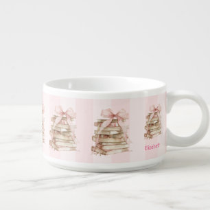 New Chapter Pink Bow Stripes  Bowl