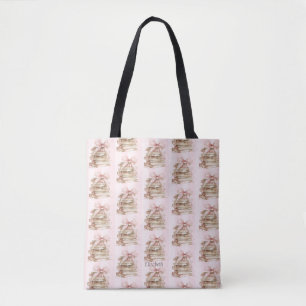 New Chapter Pink Bow Stripes Tote Bag
