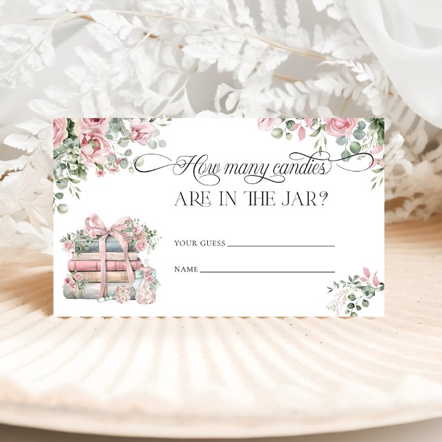 New Chapter Pink Floral How Many Candies Enclosure Card (Creator Uploaded)