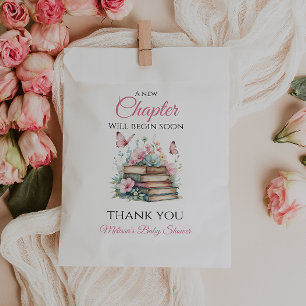 New Chapter Pink Girl Storybook Book Baby Shower Favor Bag