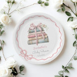 New Chapter pink ribbon Bow girl baby shower Paper Plates<br><div class="desc">New Chapter pink ribbon Bow girl baby shower Paper Plates
Matching items are available.</div>