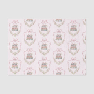 New chapter pink ribbon Bow Vintage baby shower Tissue Paper