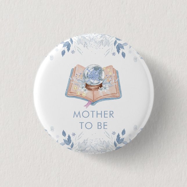 New Chapter Snowball Mother To Be Baby Shower  Button (Front)