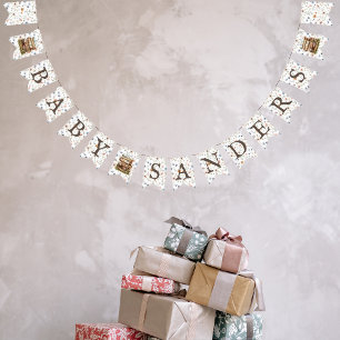 New Chapter - Stack of books wildflowers 'Baby X' Bunting Flags