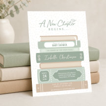 New Chapter Stacked Books Storybook Baby Shower