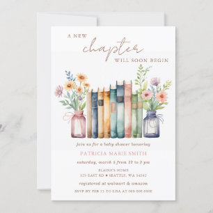 New Chapter Story book Gender Neutral Baby Shower Invitation