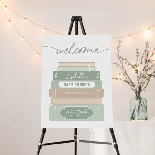 New Chapter Storybook Baby Shower Welcome Sign