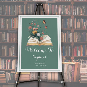  New Chapter Storybook Baby Shower Welcome Sign