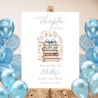 New Chapter Storybook Blue Baby Shower Welcome Foam Board