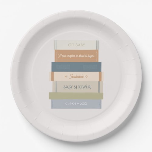 New Chapter Storybook Book Oh Baby Shower  Paper Plates