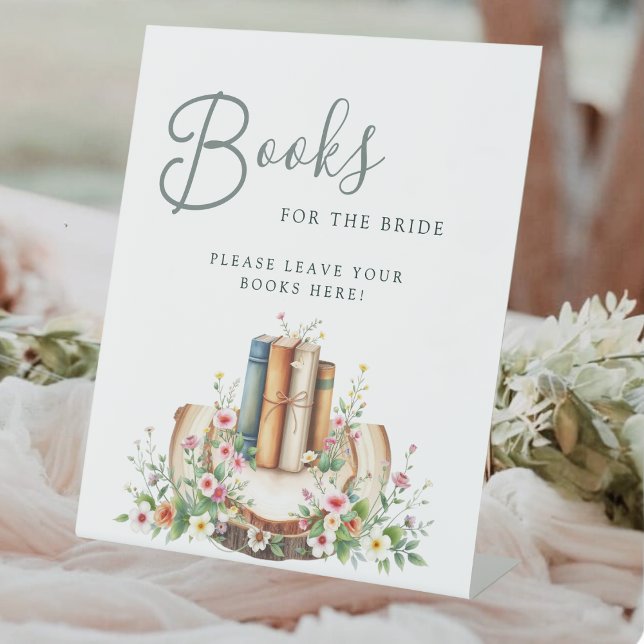 New Chapter Storybook Books for Bride  Pedestal Sign (Creator Uploaded)