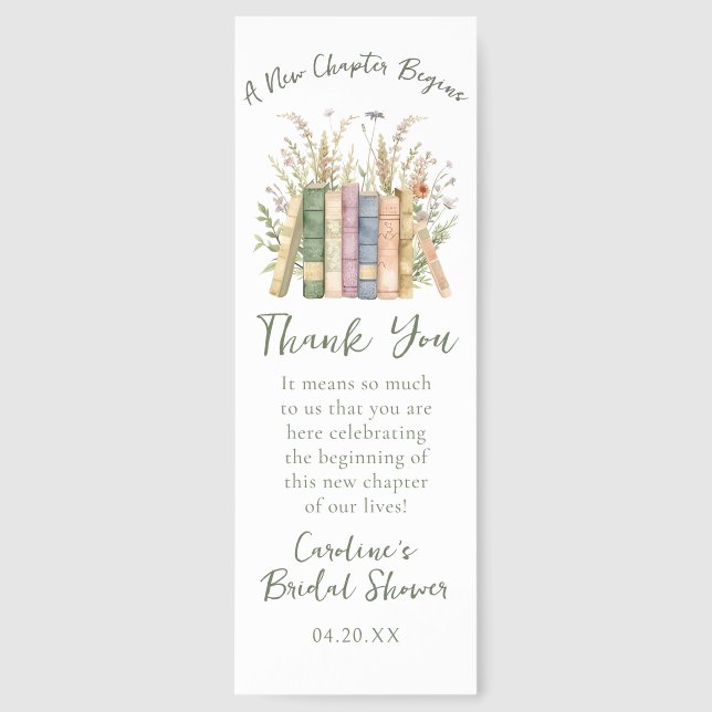 New Chapter Storybook Bridal Shower Bookmark (Front)